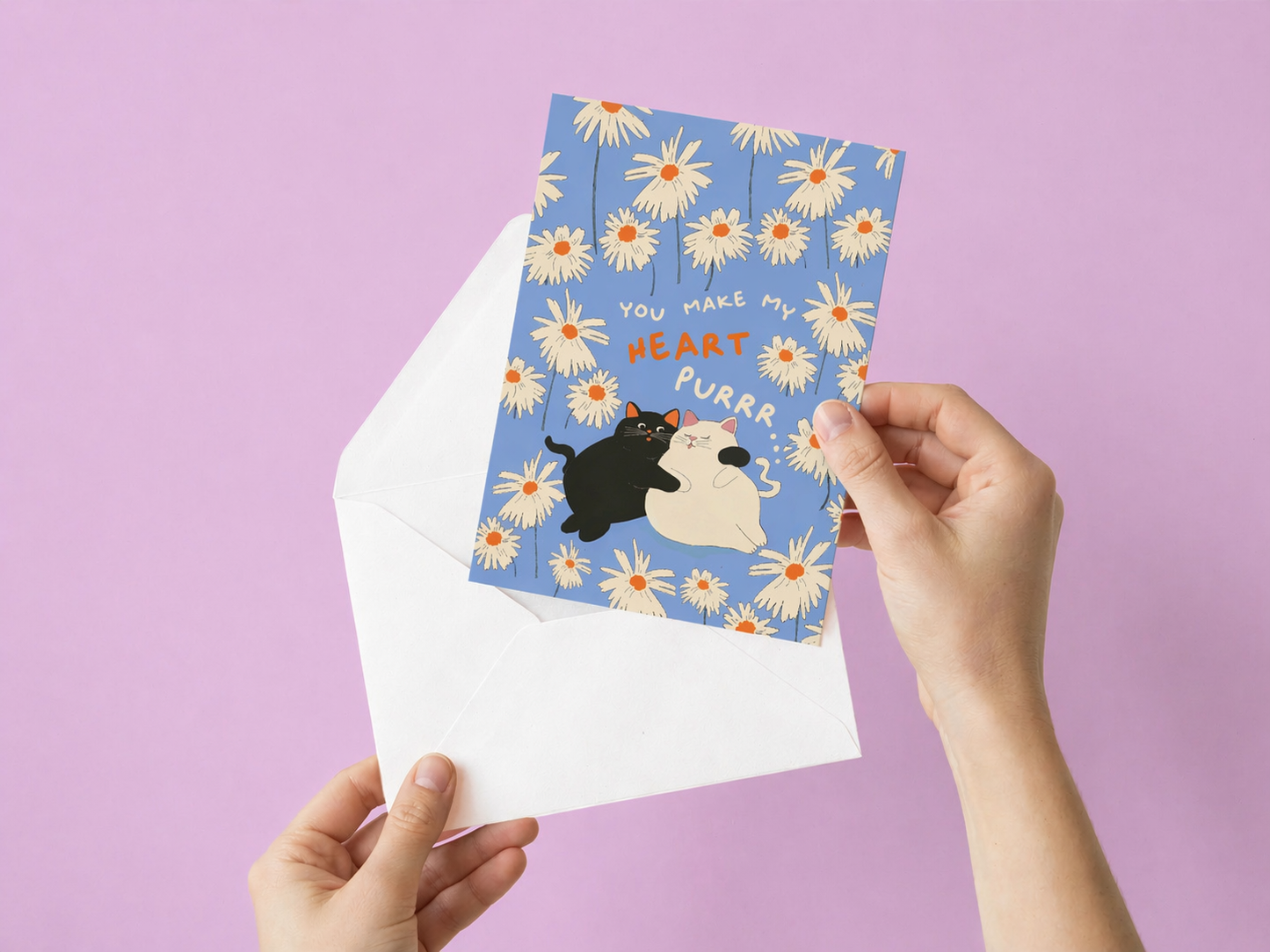 'Send your love' greeting card pack of 5