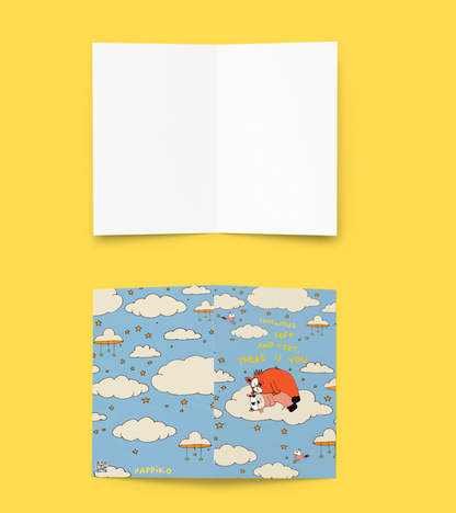 'Send your love' greeting card pack of 5